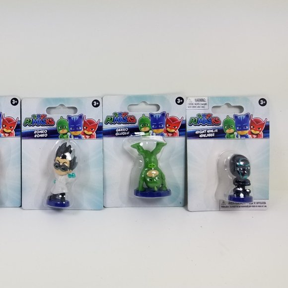 PJ Masks Action Figures Cake decoration set approximately 2" + - Picture 3 of 11